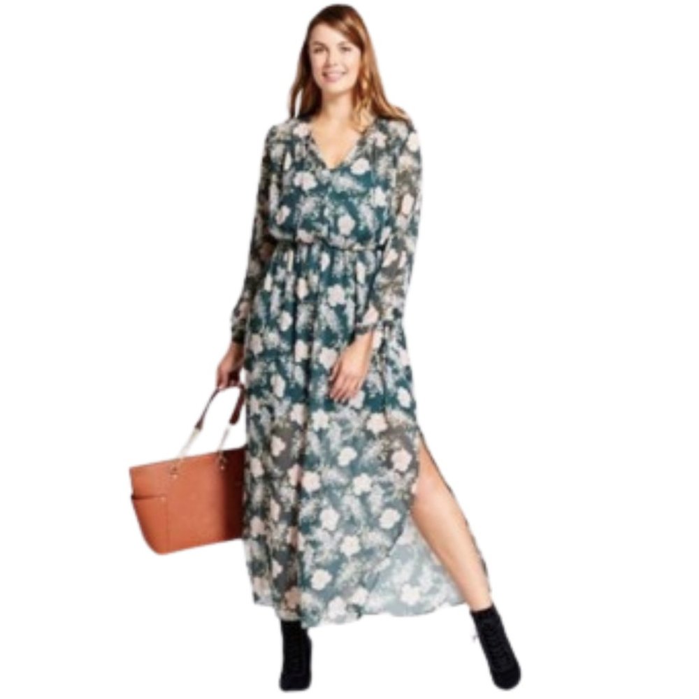 🌿a new day Floral Print Maxi Dress [M]🌿